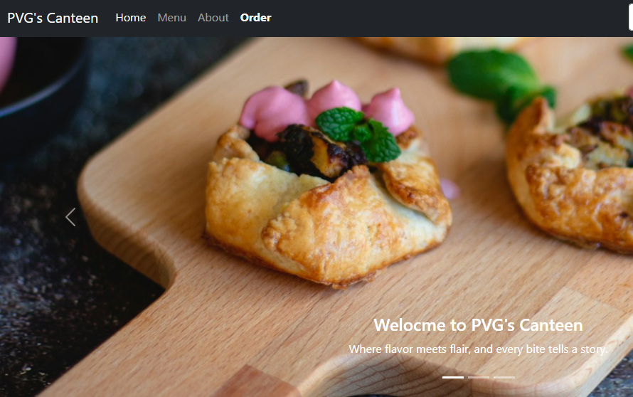 PVG's Canteen Website